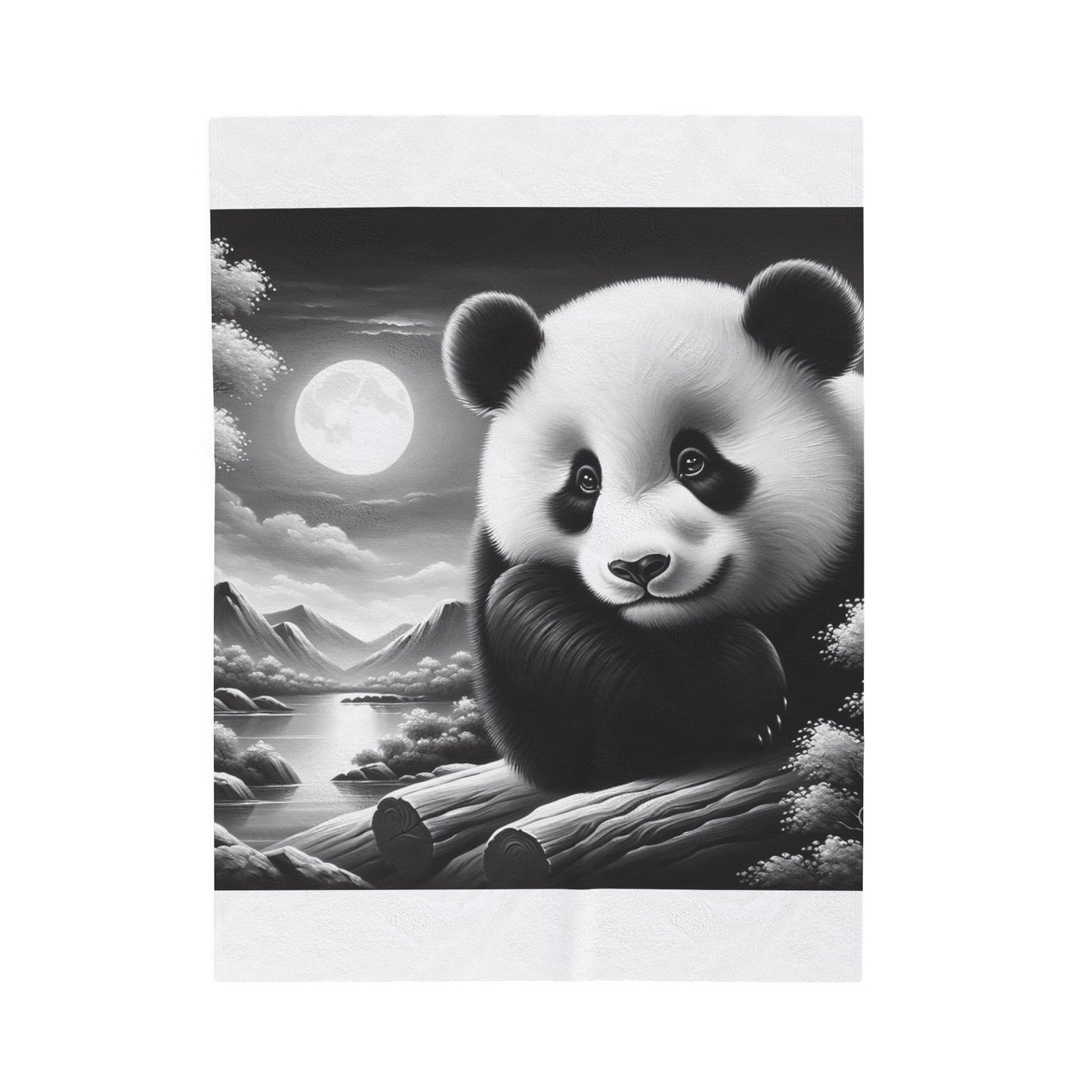 "Panda's Lunar Bliss" -Blanket