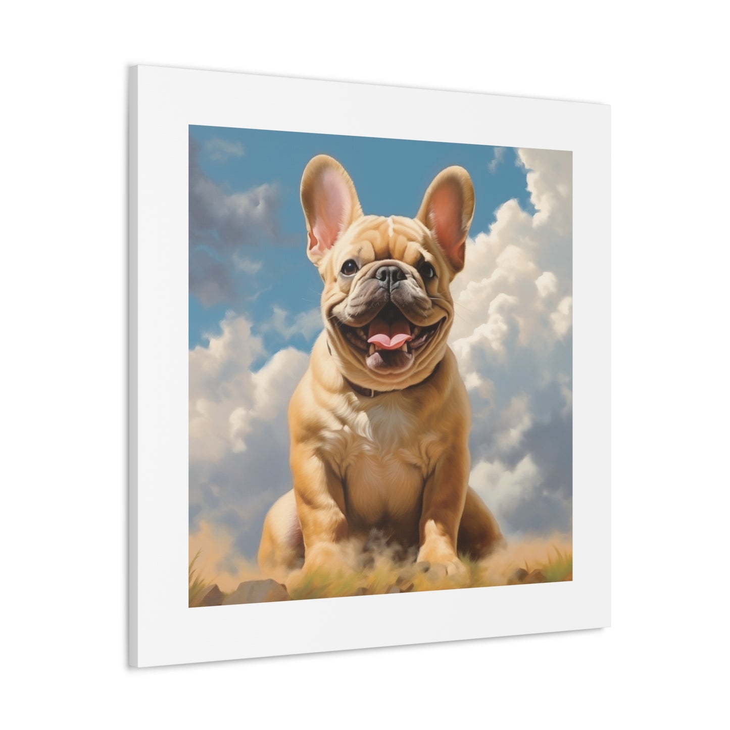 "Joyful Frenchie Clouds."