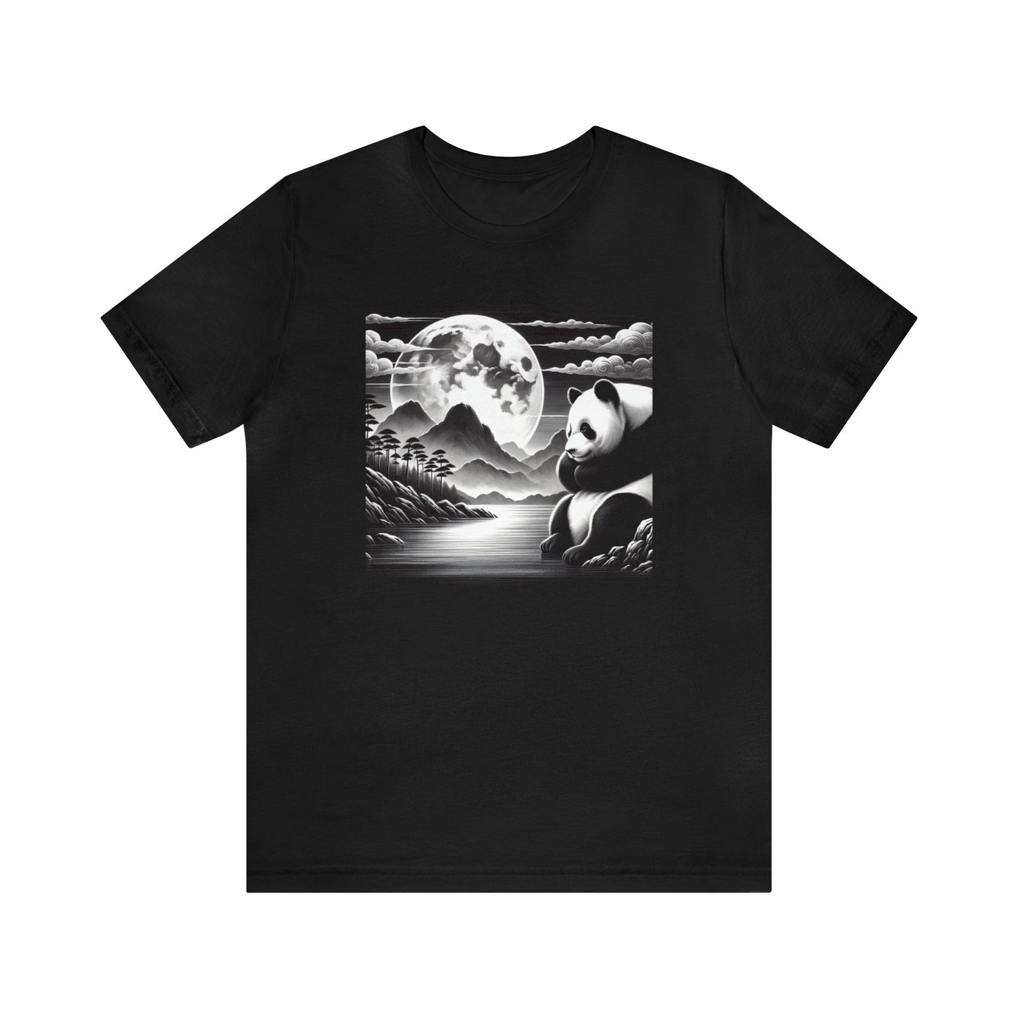 "Majestic Moonlight: Panda Harmony"-  Tshirt