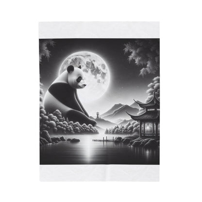 "Panda's Lunar Splendor" -Blanket