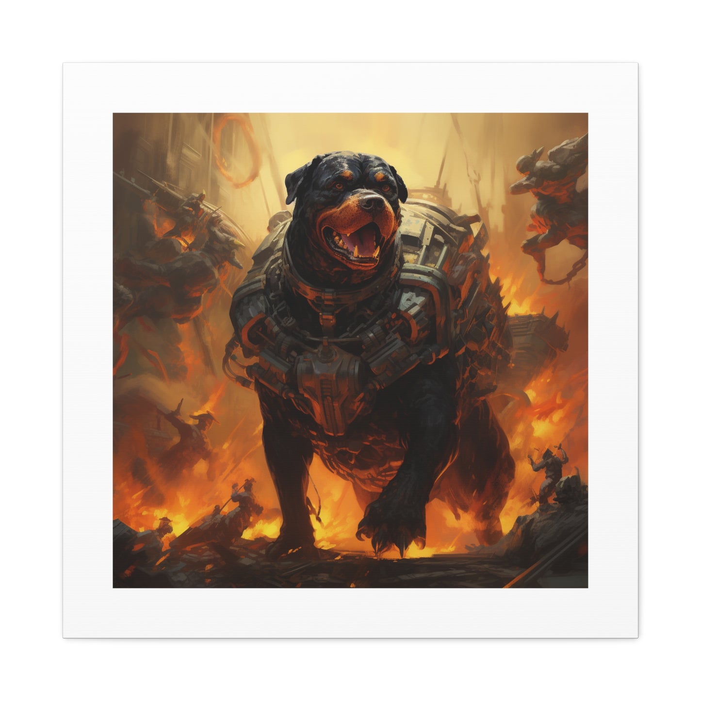 "Valiant Rottweiler Battle Print."