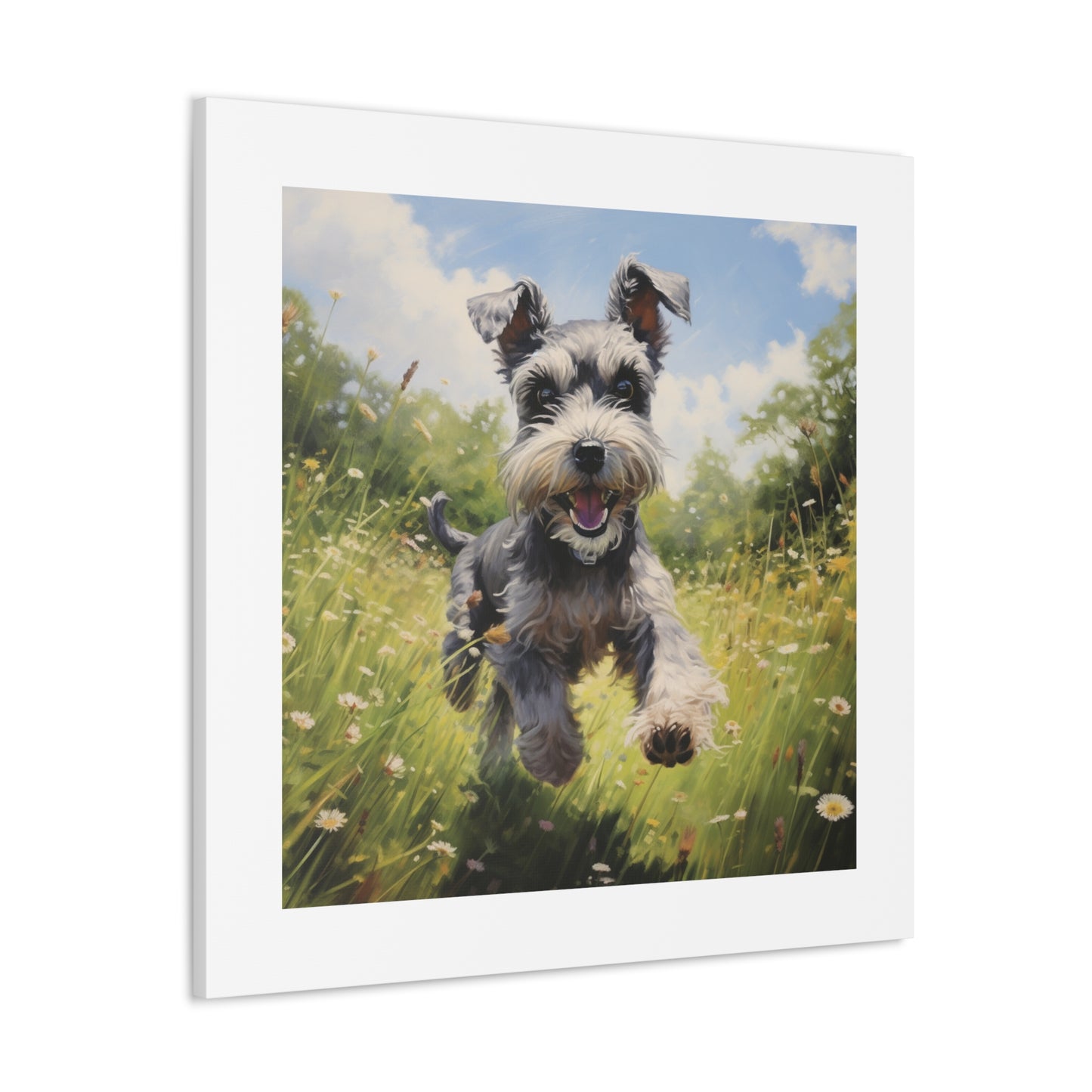 Joyful Frolicking Schnauzer Print