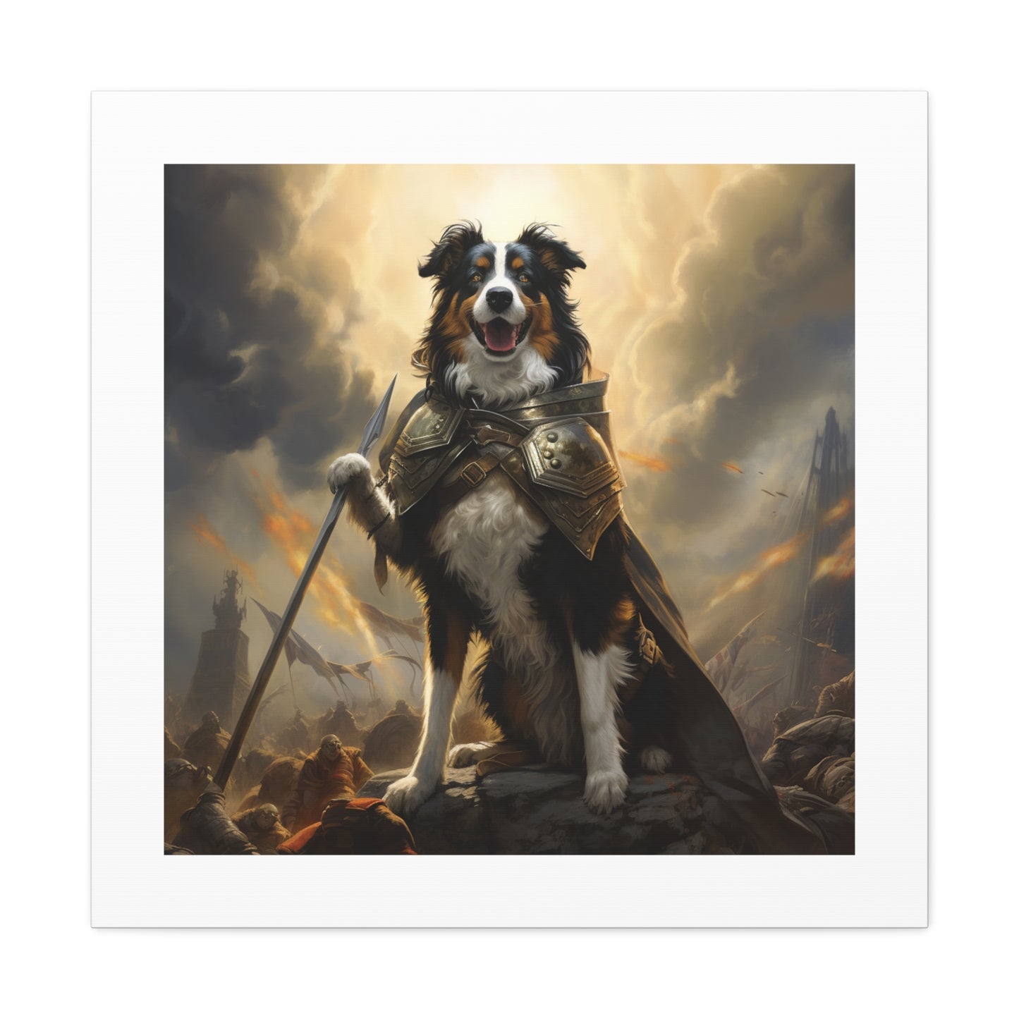 "Heroic War Hound Canvas"