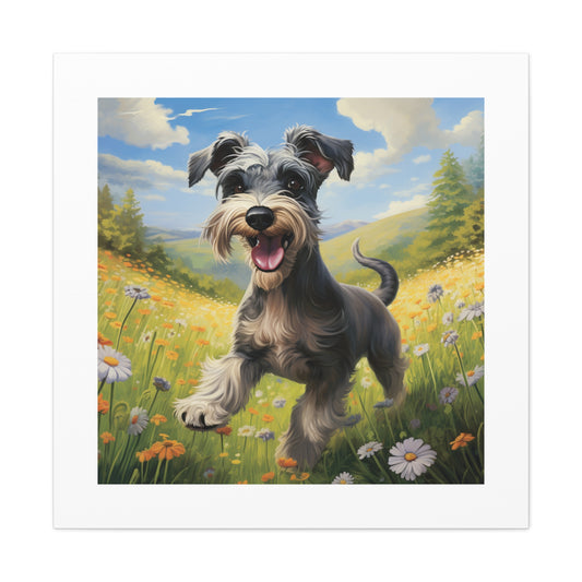 "Vivacious Mini Schnauzer Canvas"