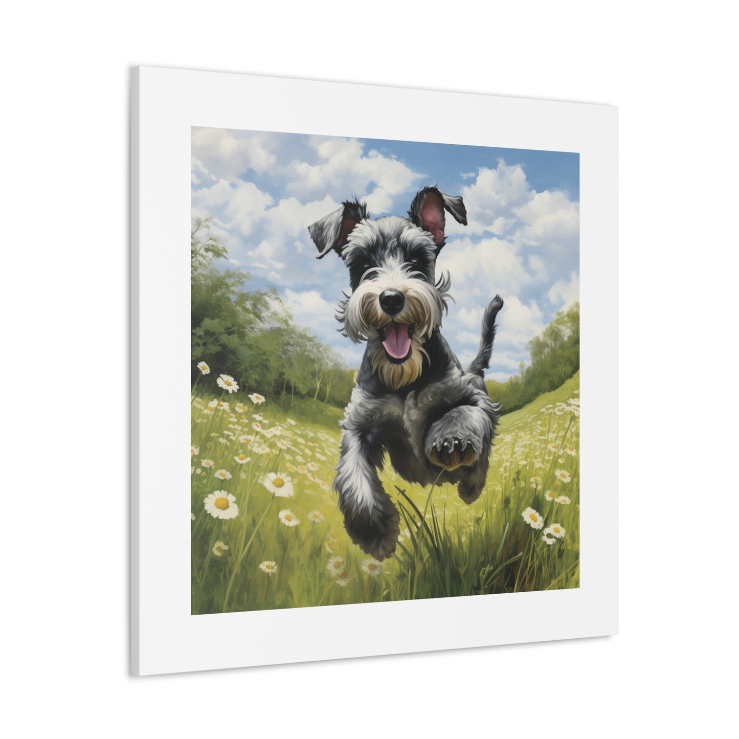 "Vibrant Schnauzer Pasture Print"