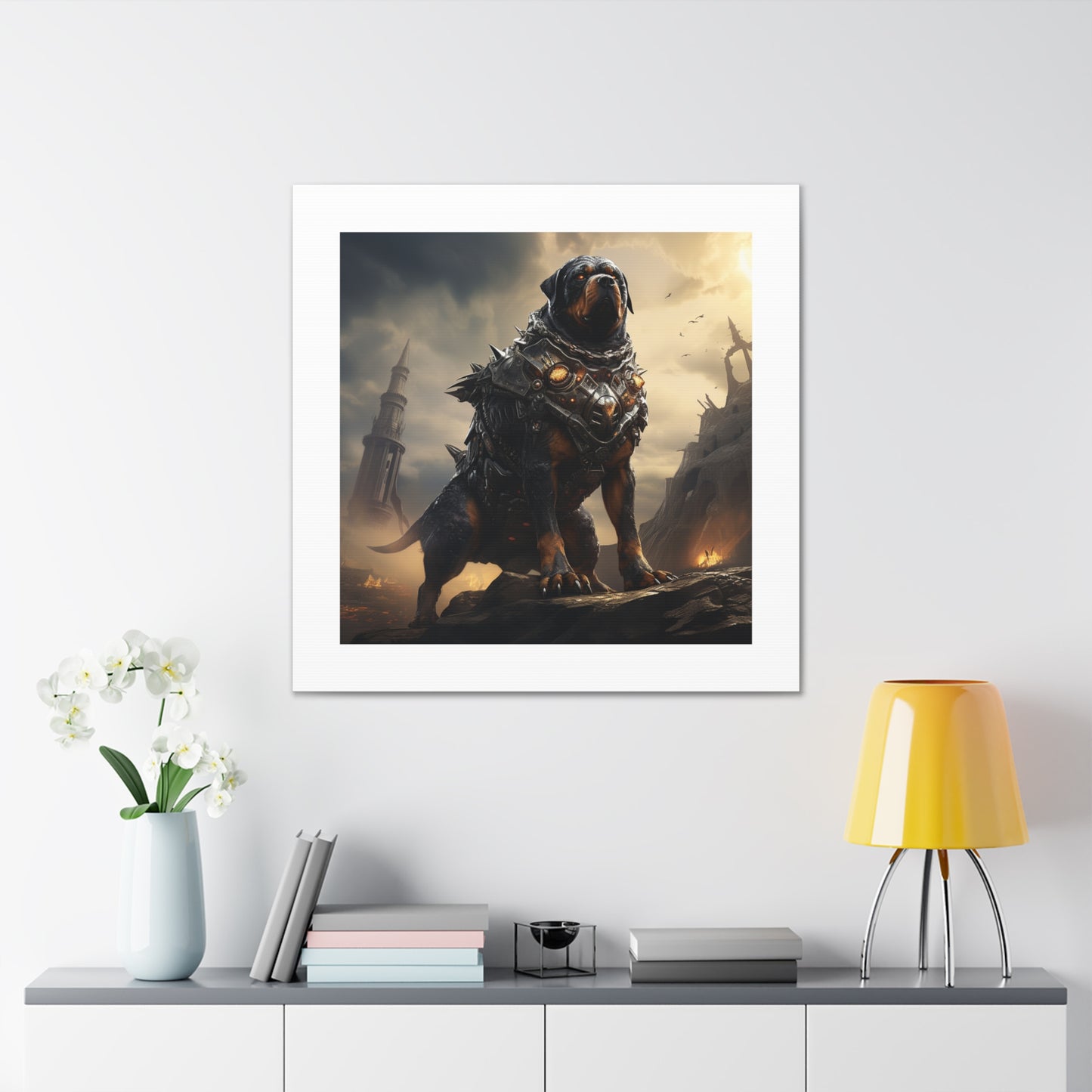 Armored Rottweiler War Print