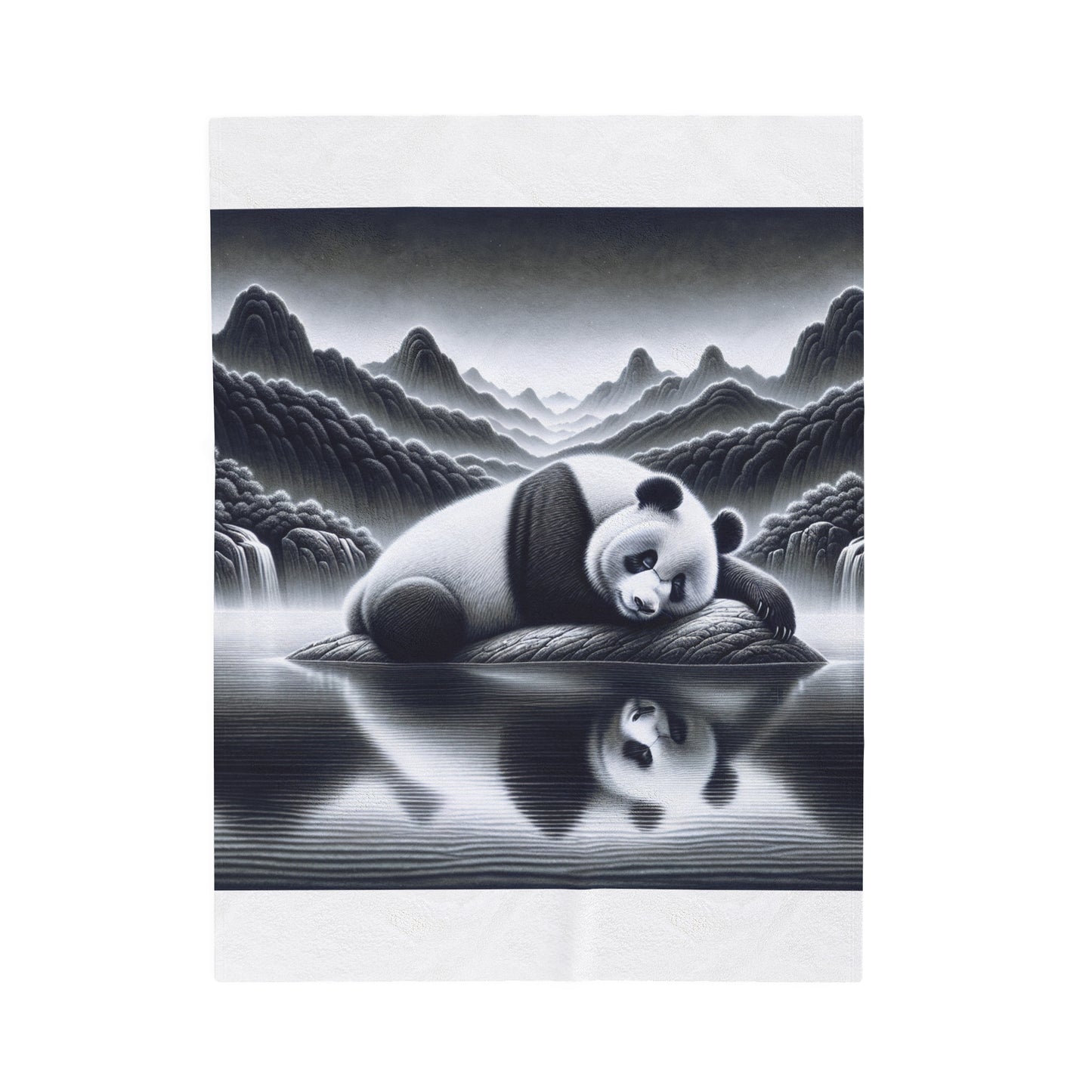 "Moonlit Panda's Majesty" -Blanket