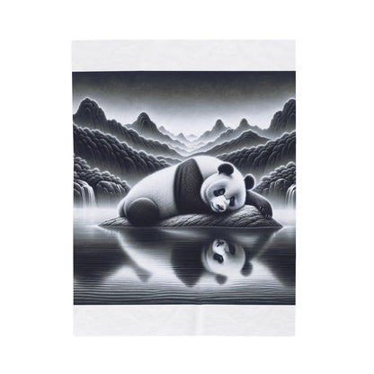 "Moonlit Panda's Majesty" -Blanket