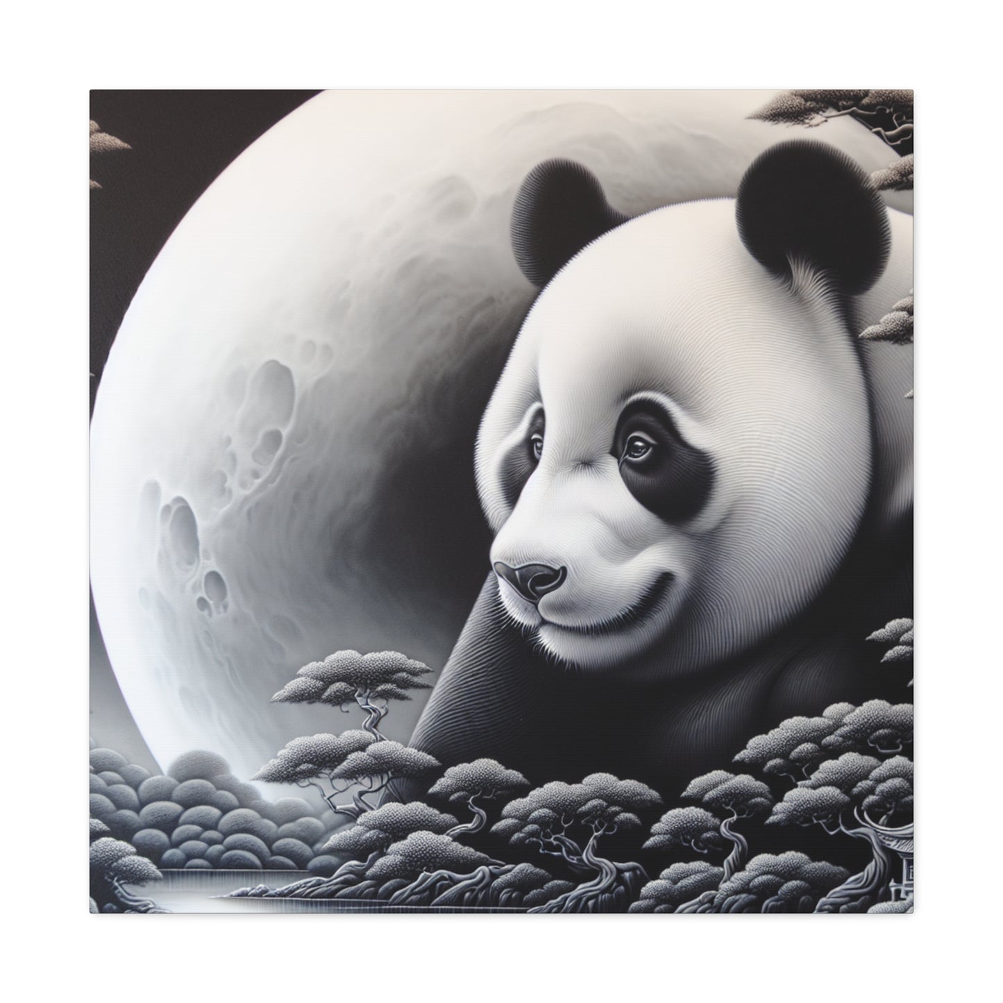 "Panda Moonlight"- Canvas