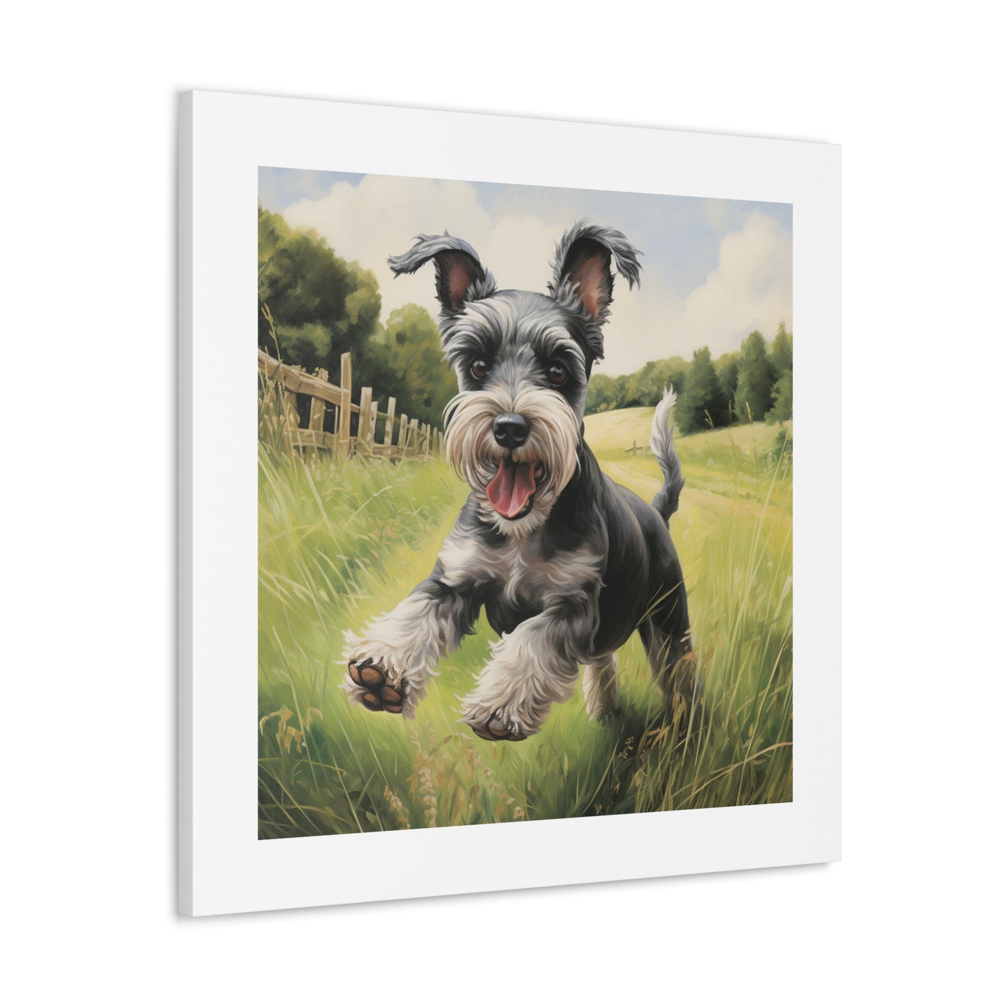 Joyful Miniature Schnauzer Print