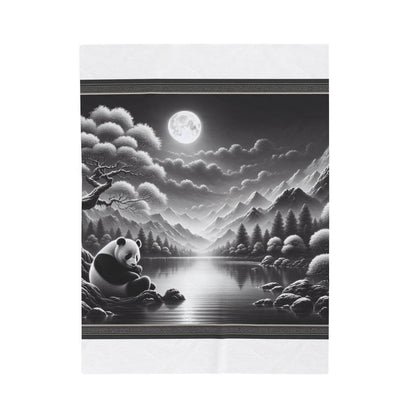 "Majestic Moonlit Panda" -Blanket