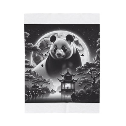 "Moonlit Panda's Grace" -Blanket