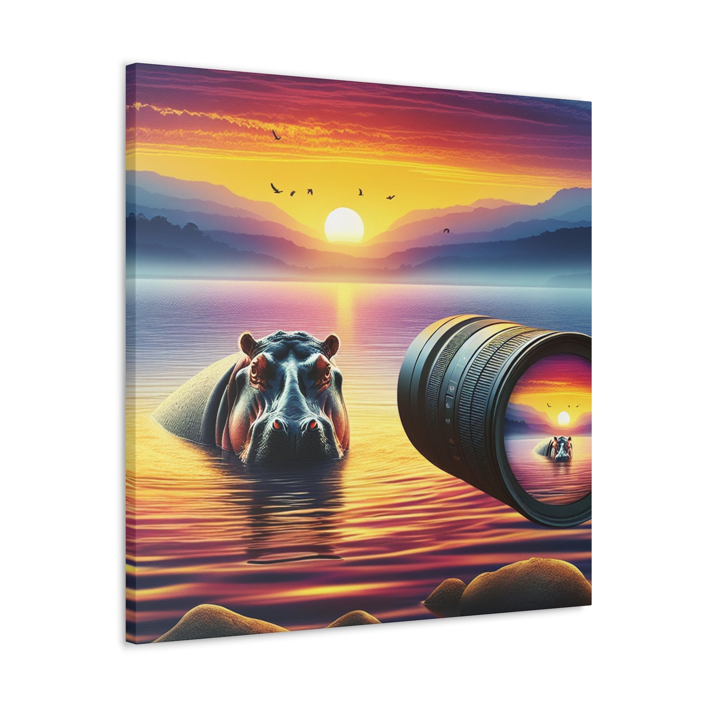 "Enchanted Hippo Sunset"