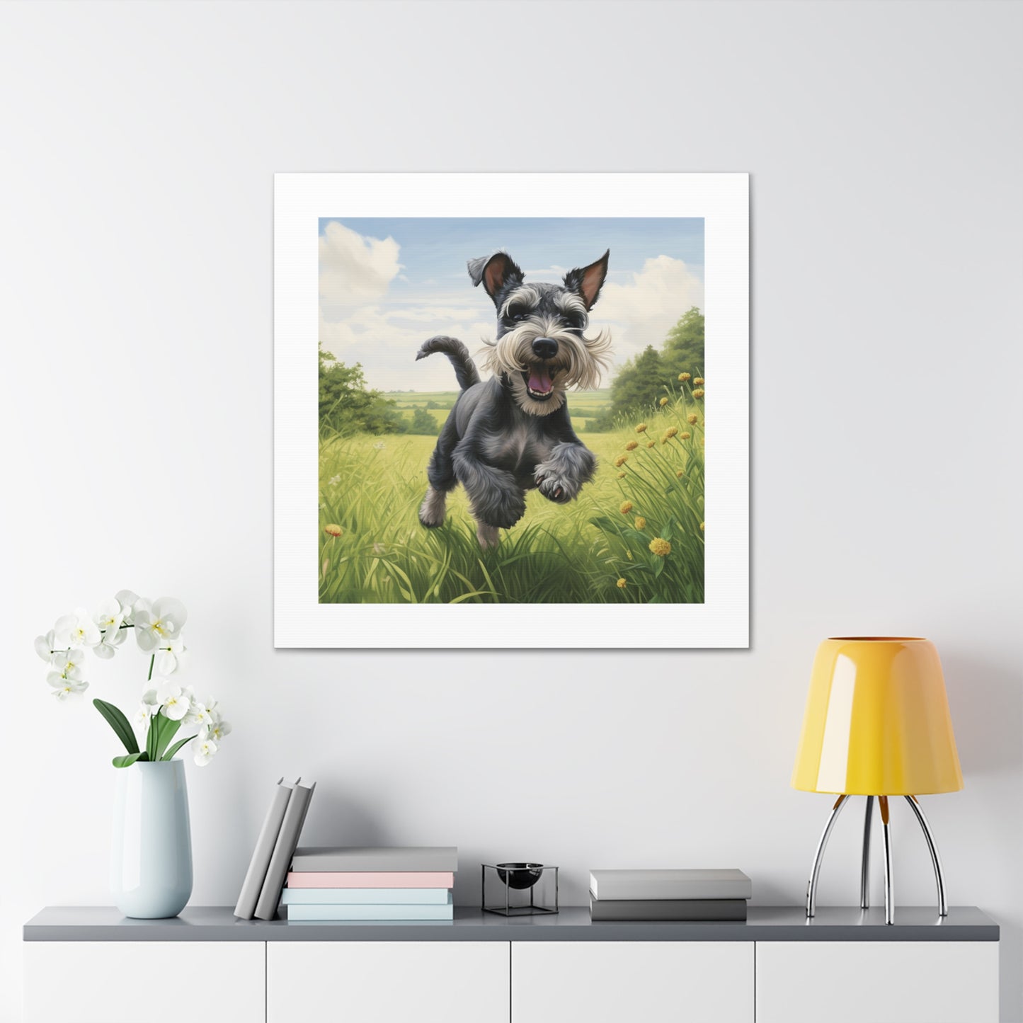 Joyful Schnauzer Print.