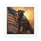 "Victory Flag Dog Canvas"