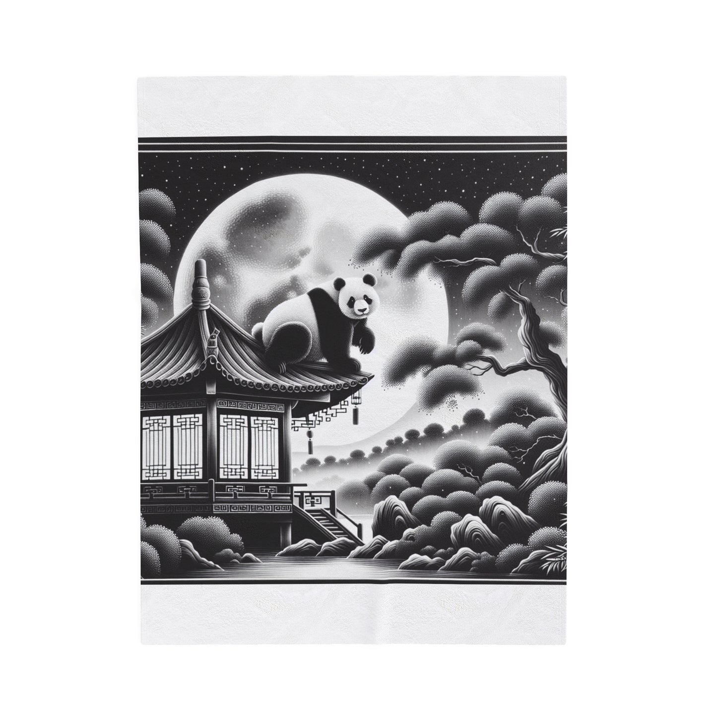"Panda Moonlight" -Blanket