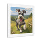 Vibrant Schnauzer Frolicking Canvas