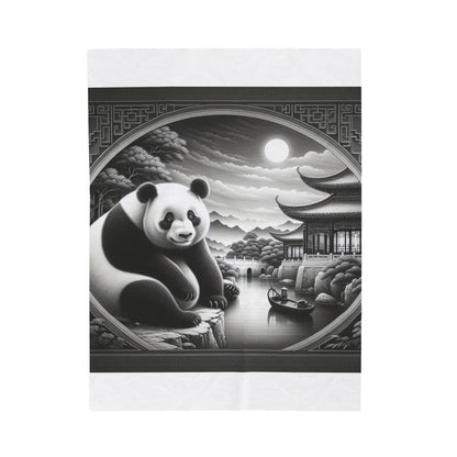 "Graceful Luna: Panda's Peace" -Blanket