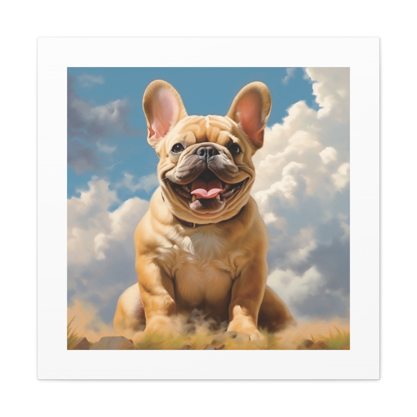 "Joyful Frenchie Clouds."