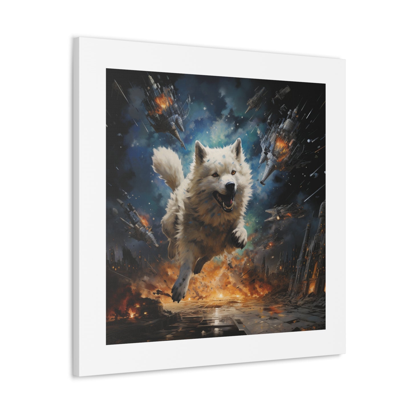 Heroic Husky Glow Print.