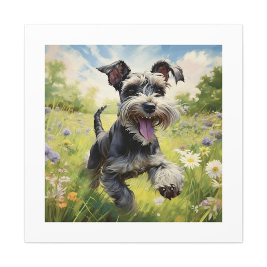 Joyful Schnauzer Pasture Print