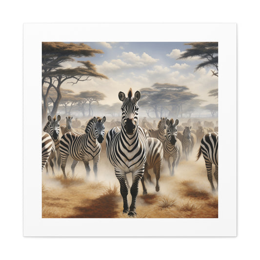 Zebra Herdscape Art