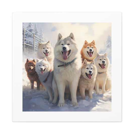 "Dazzling Doggies Snowscape"