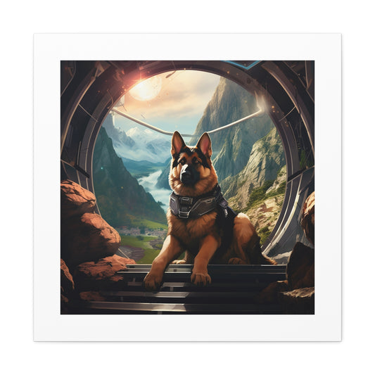 "Futuristic Shepherd Realism Print"