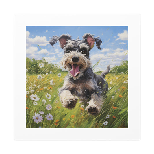 Vibrant Schnauzer Pasture Print