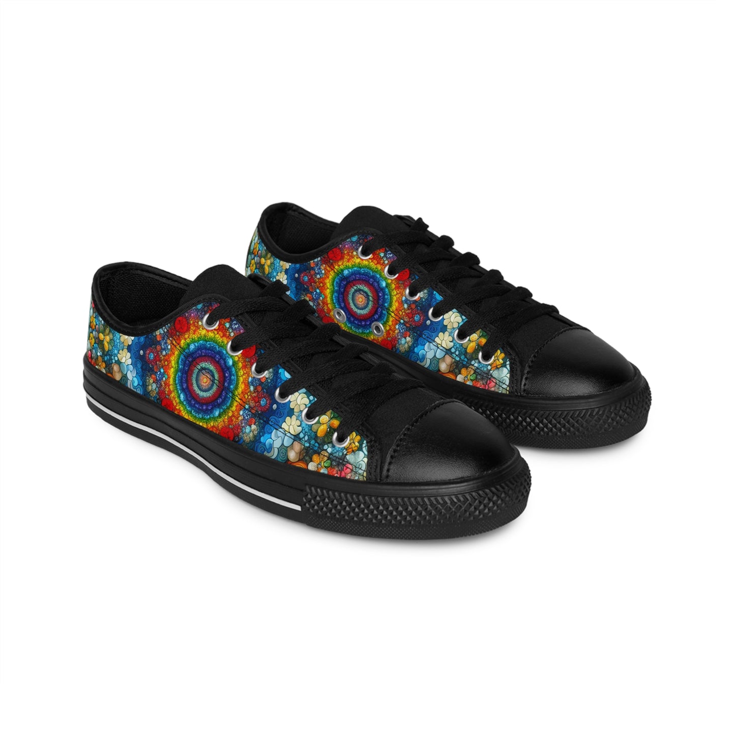 "Psychedelic BloomPrint"- LowTop Shoes