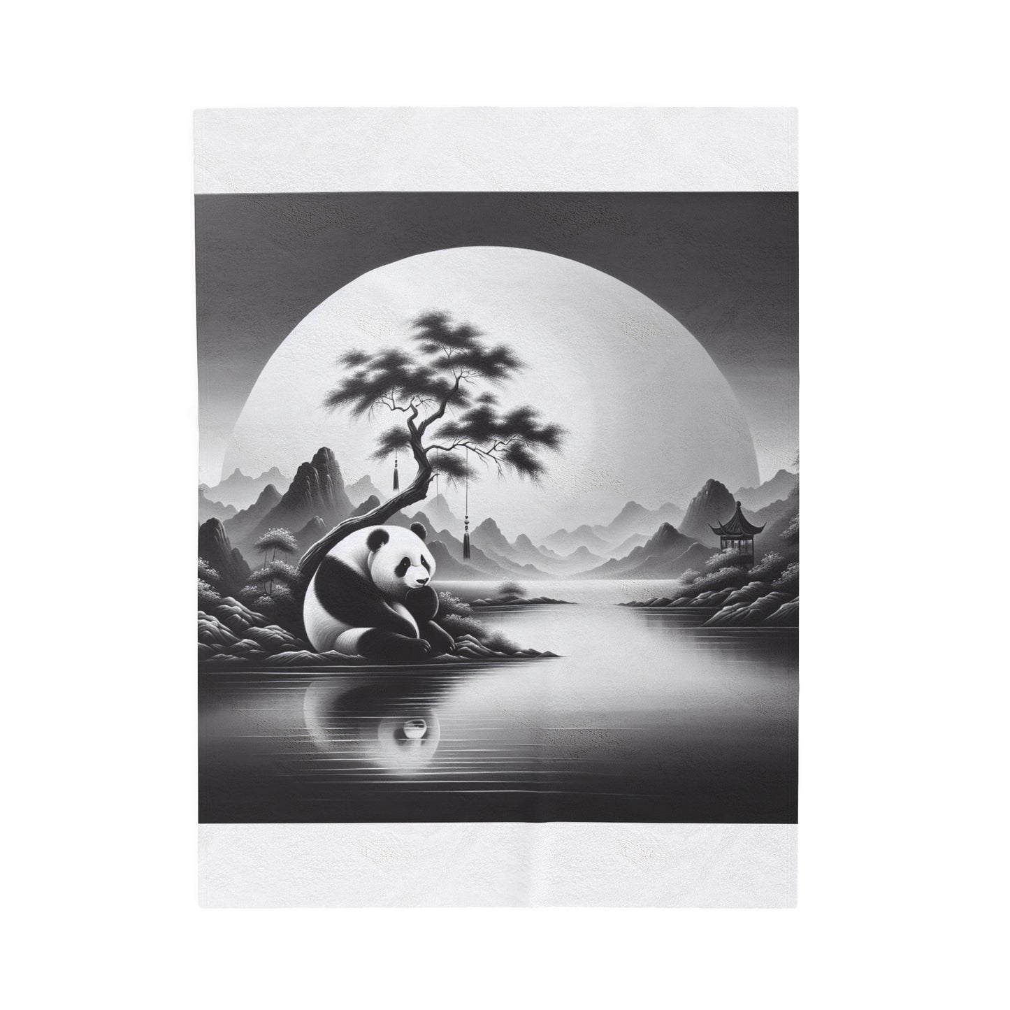 "Majestic Moonlit Panda" -Blanket