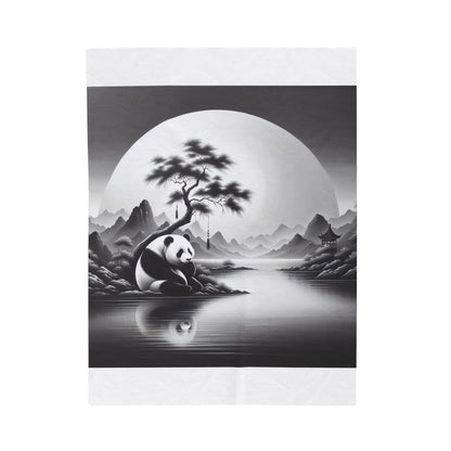 "Majestic Moonlit Panda" -Blanket