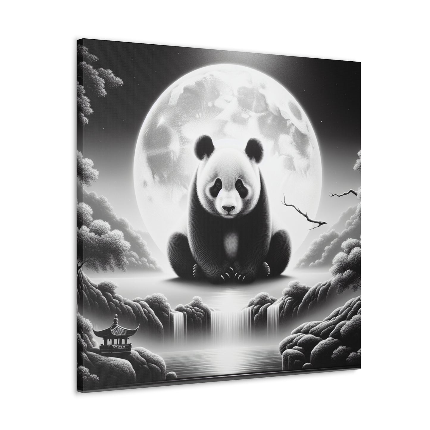 "Panda Moonlight"- Canvas