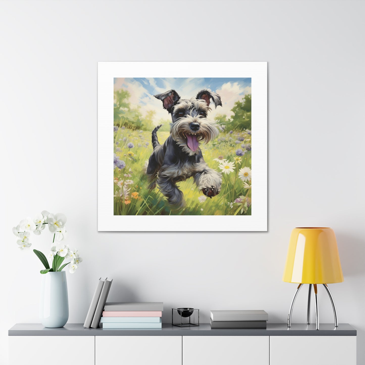 Joyful Schnauzer Pasture Print