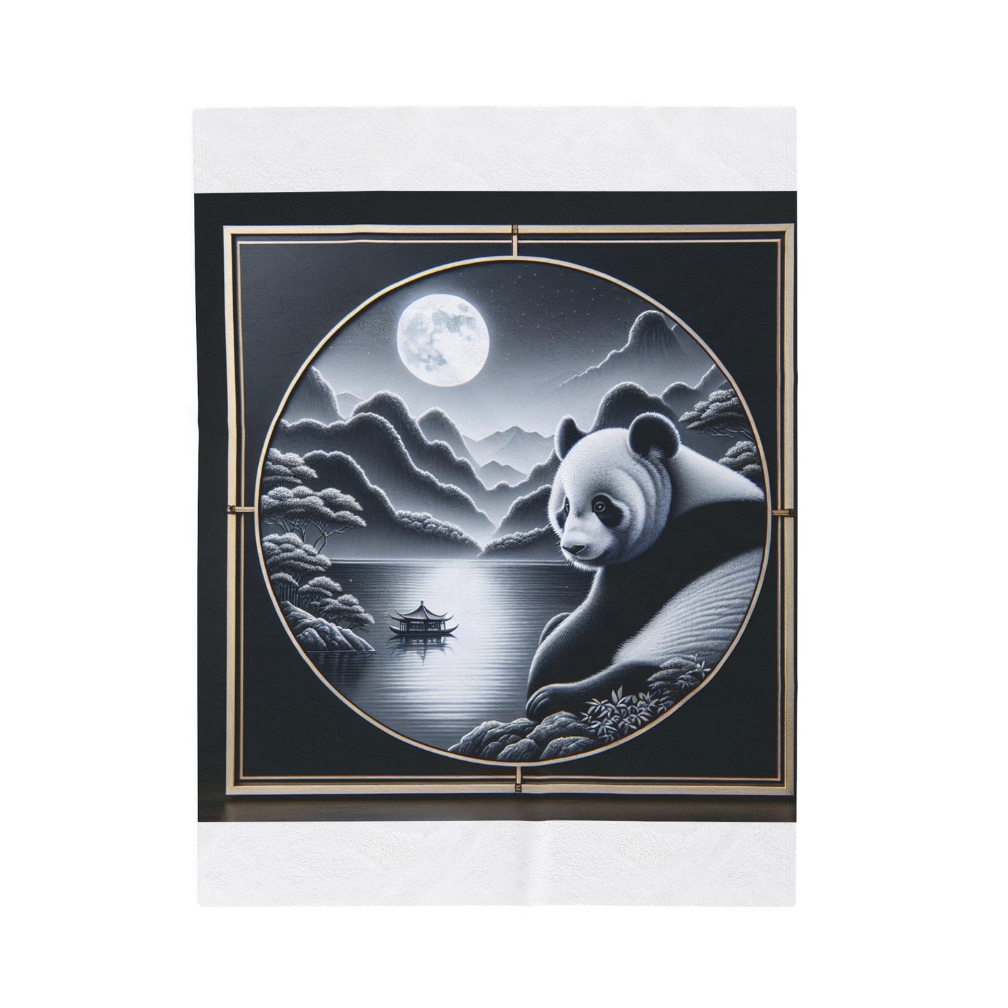 "Panda Moonlight" -Blanket