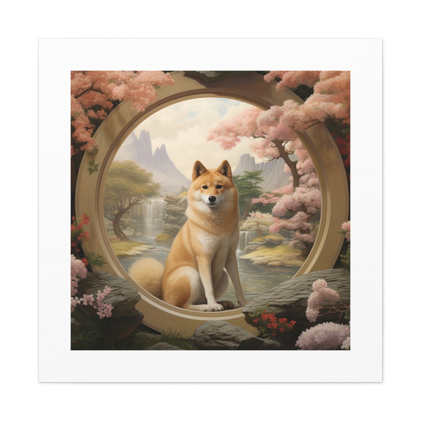 Zen Shiba Oasis Print