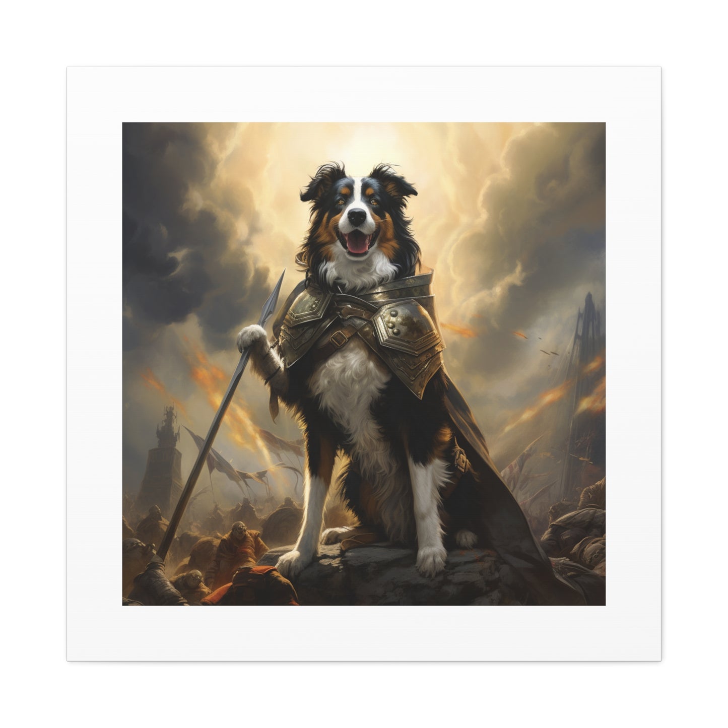 "Heroic War Hound Canvas"