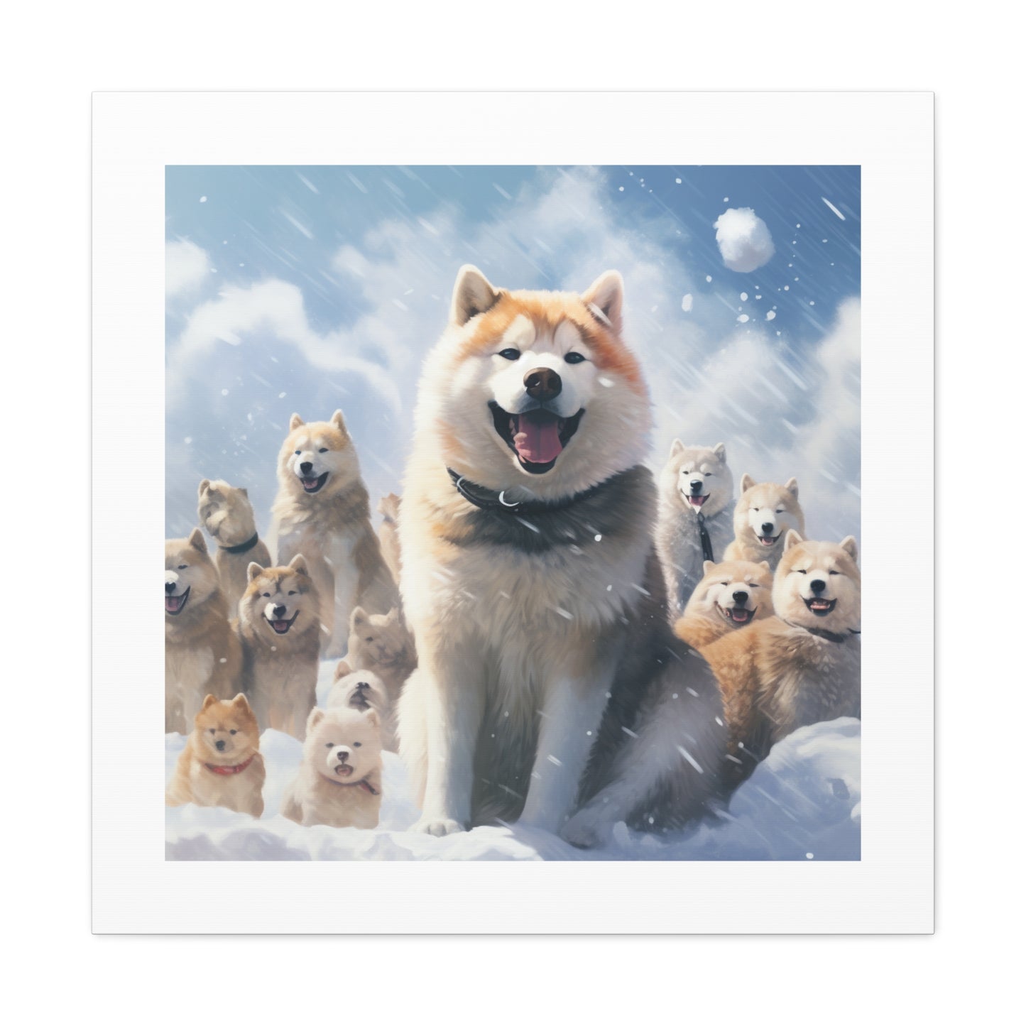 "Snowy Dog Pals Print"