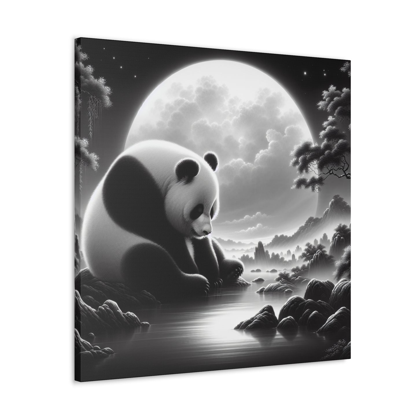 "Panda Moonlight"- Canvas