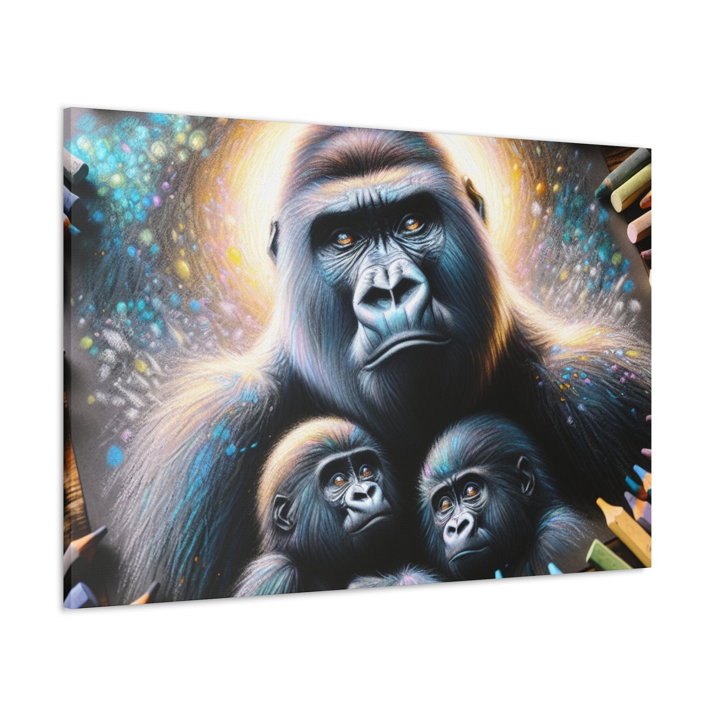 "Radiant Primate Pastel Panorama"