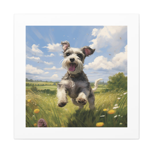 "Merry Miniature Schnauzer Print"