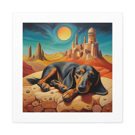 "Dreamy Dachshund Desert Print"