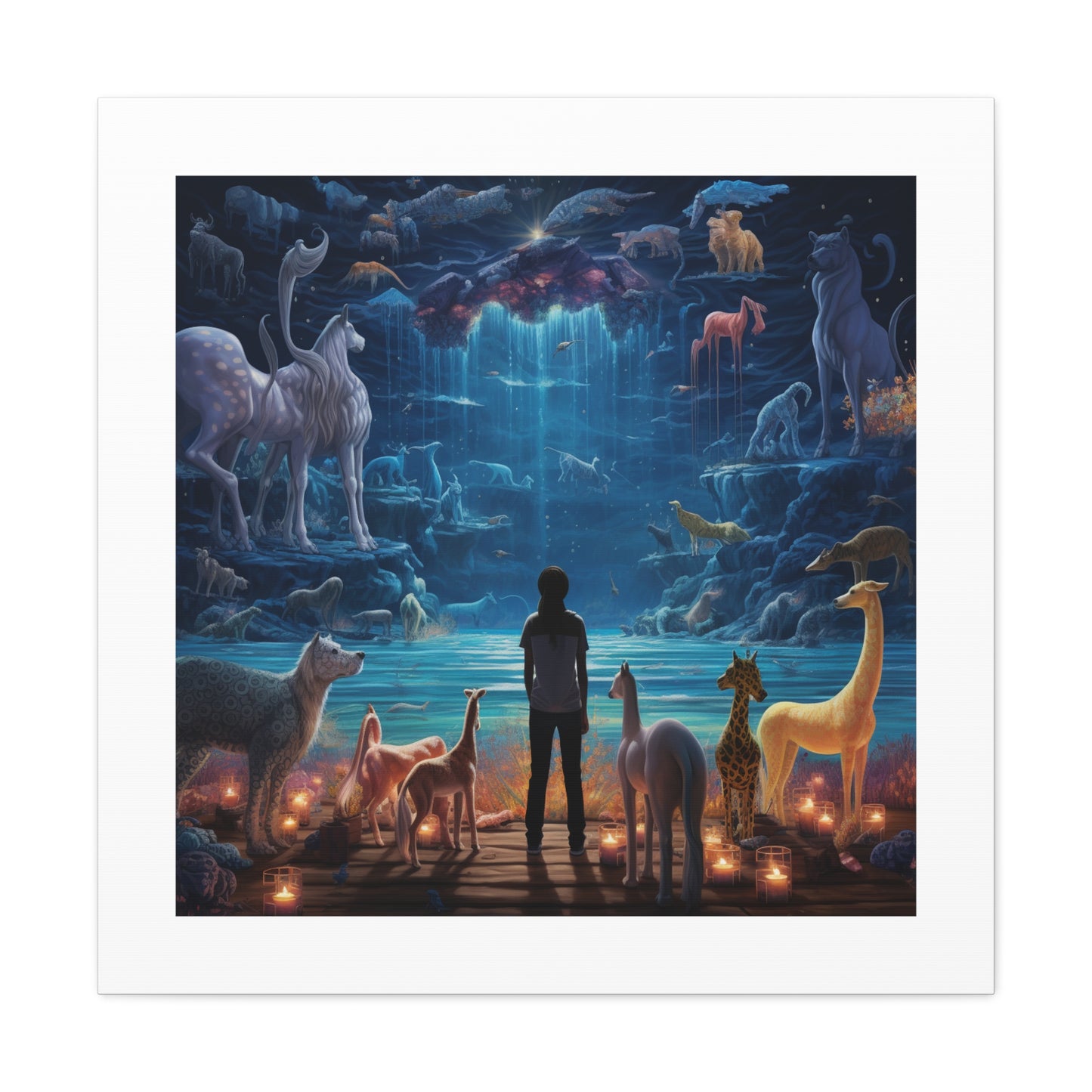 Husky Safari Luminosity Print.