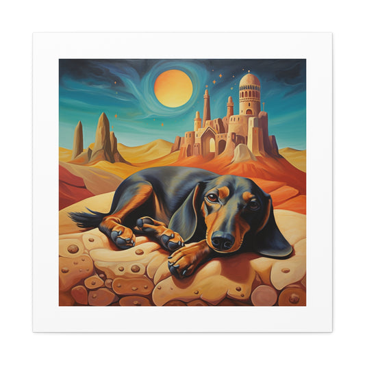 "Dreamy Dachshund Desert Print"