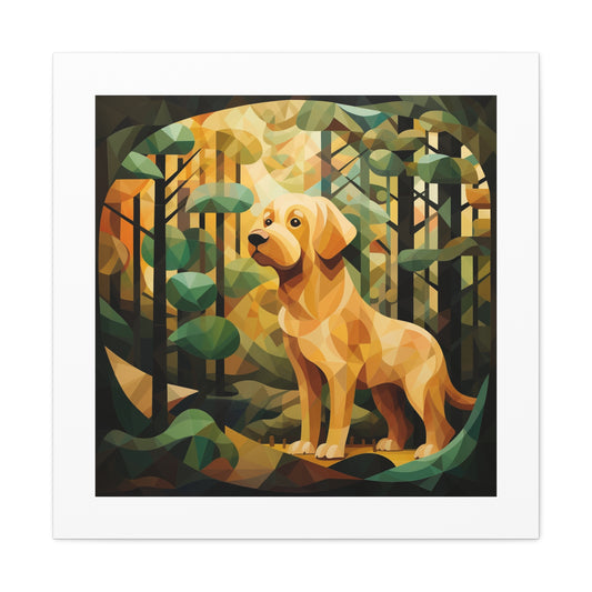 Funny Cubist Canine Forest.