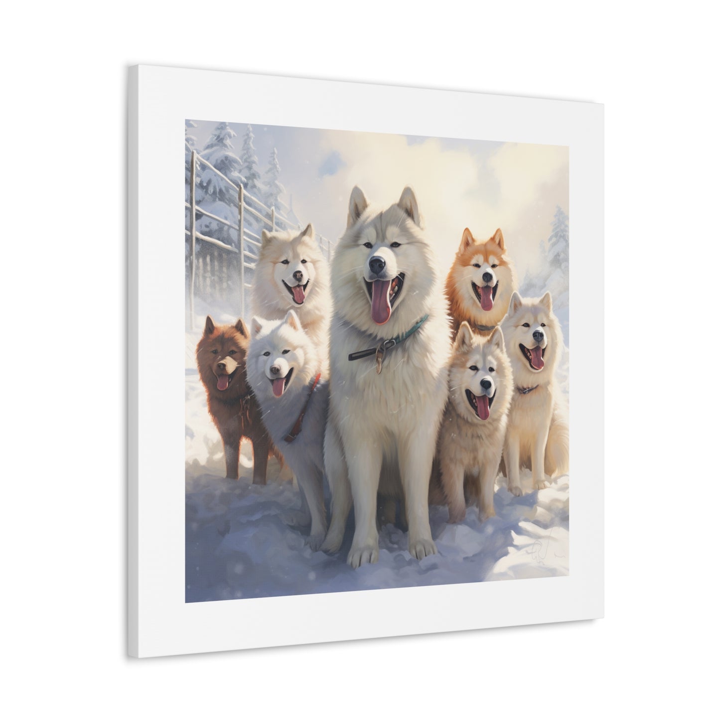 "Dazzling Doggies Snowscape"