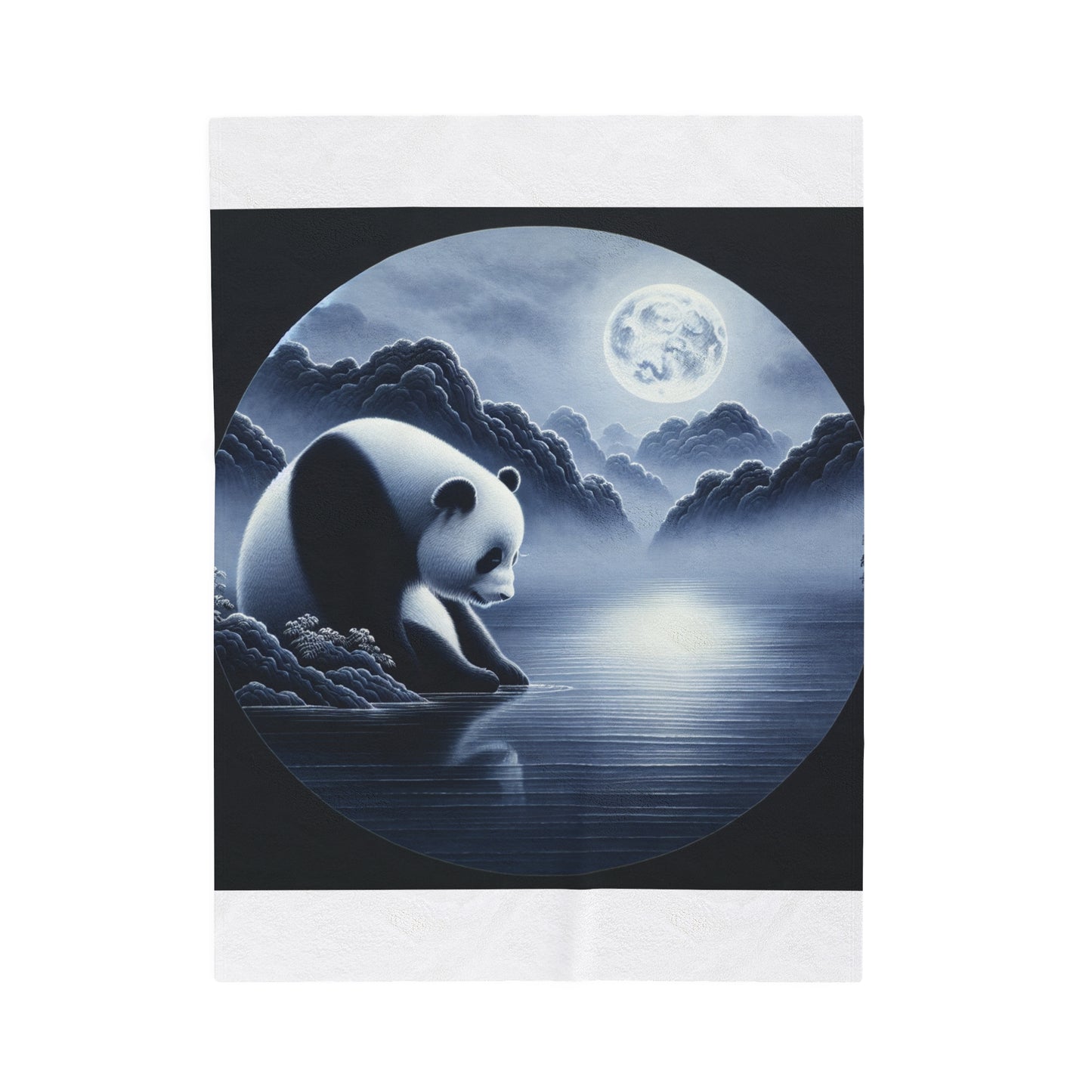 "Moonlit Panda Majesty" -Blanket