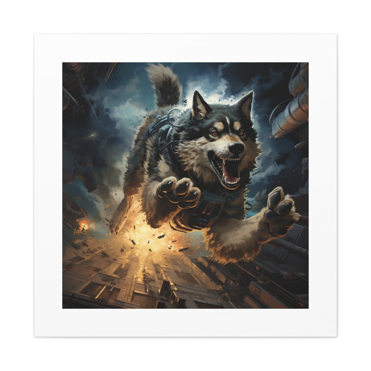 Heroic War Dog Print