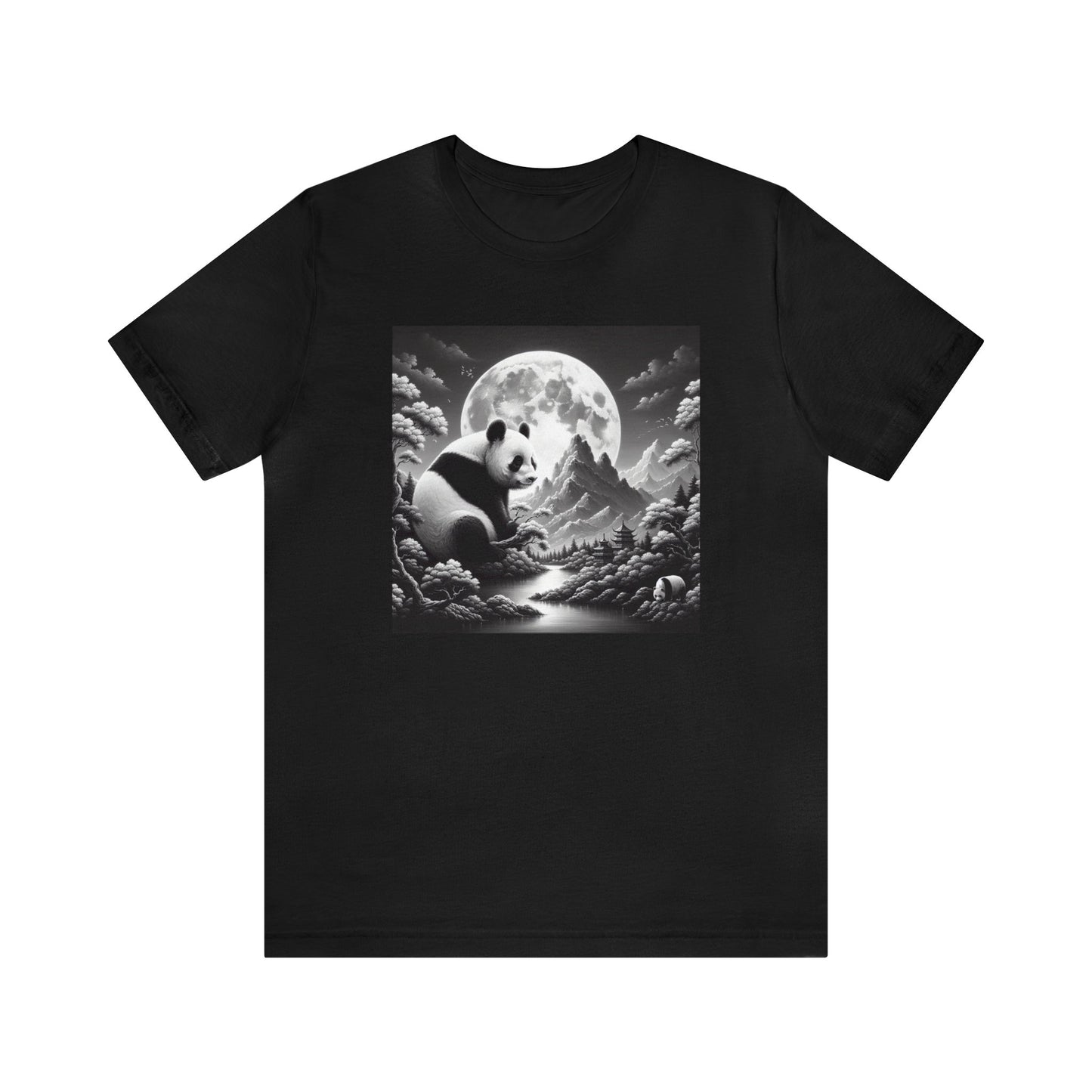 "Moonlit Panda Majesty"-  Tshirt