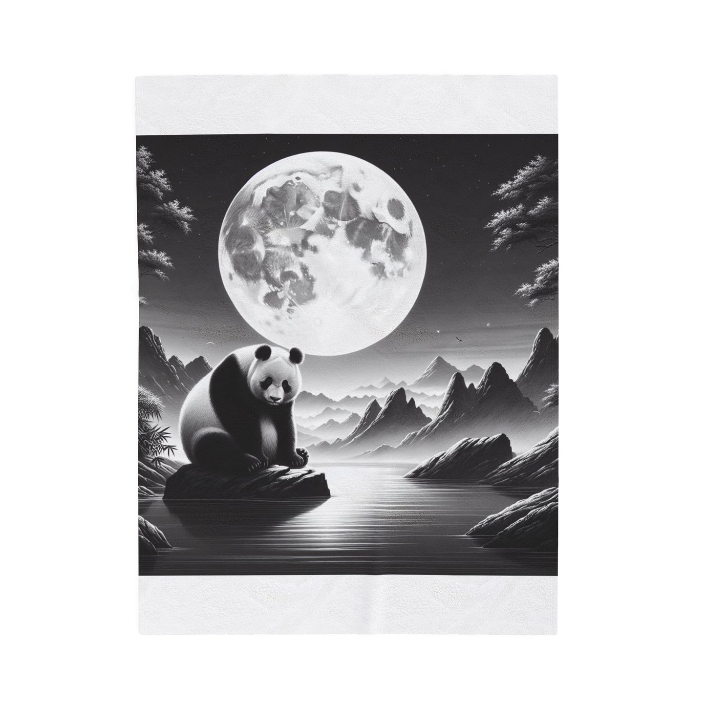"Mystic Moonlight: Serene Panda" -Blanket